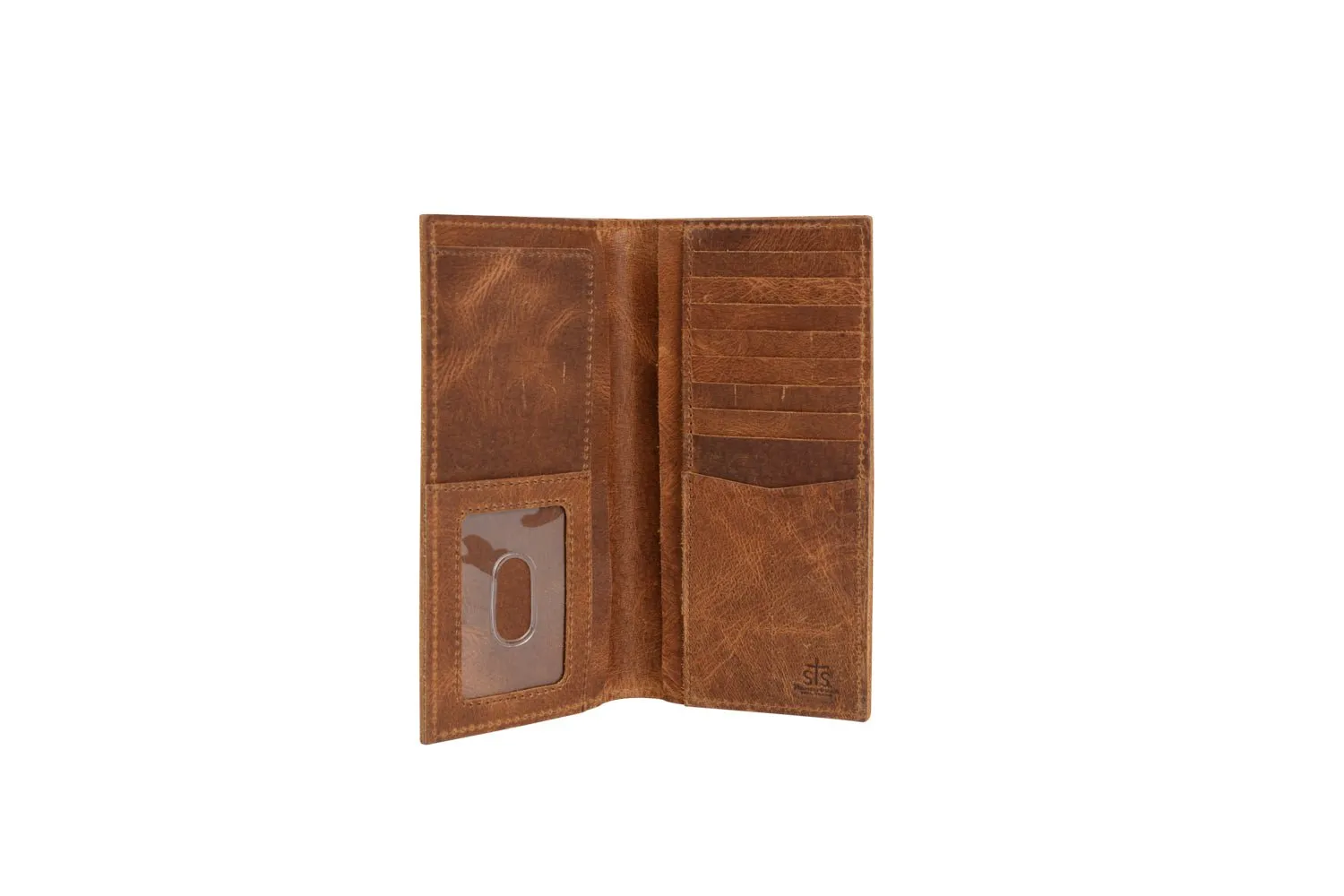 STS Ranchwear Mens Tucson Long II Rich Tan Leather Bifold Wallet