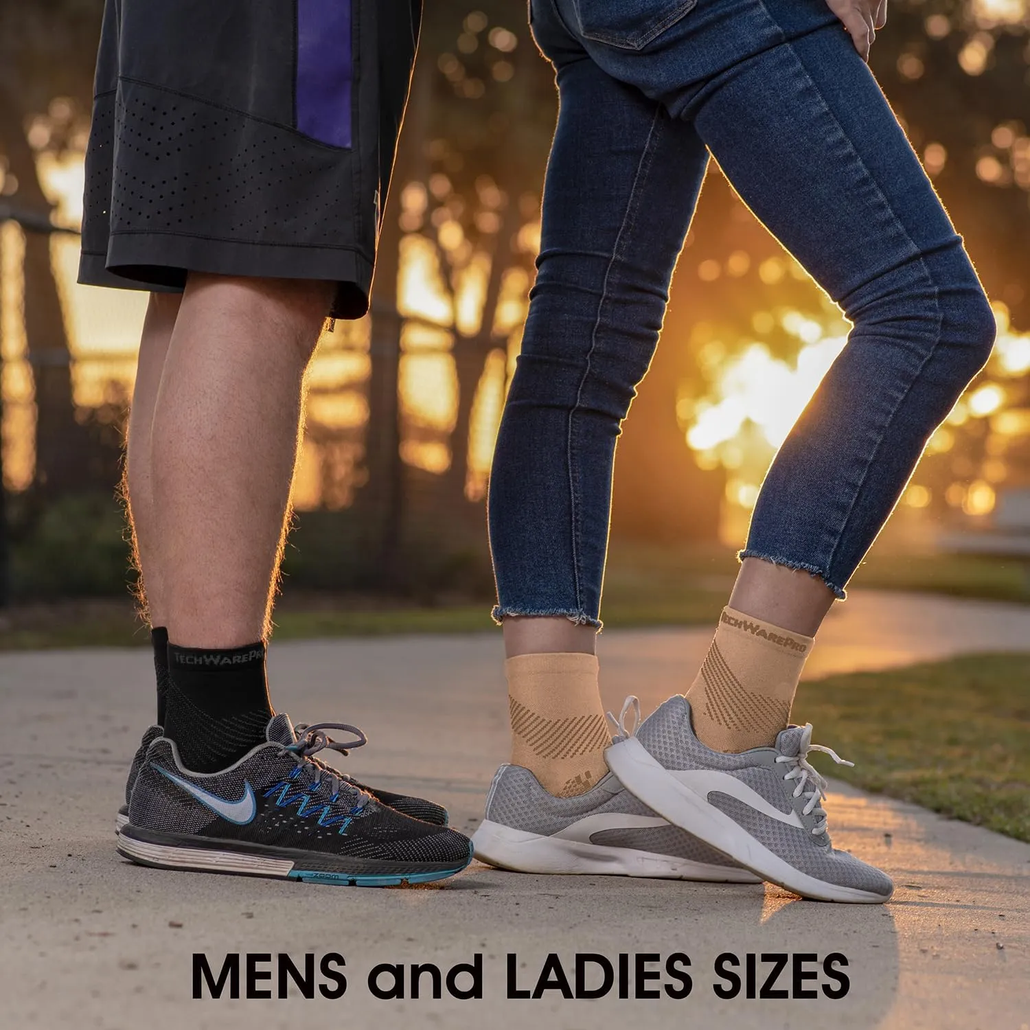 TechWare Pro Plantar Fasciitis Socks - Ankle Compression Socks for Women & Men. Achilles Tendonitis Brace & Foot Arch Support