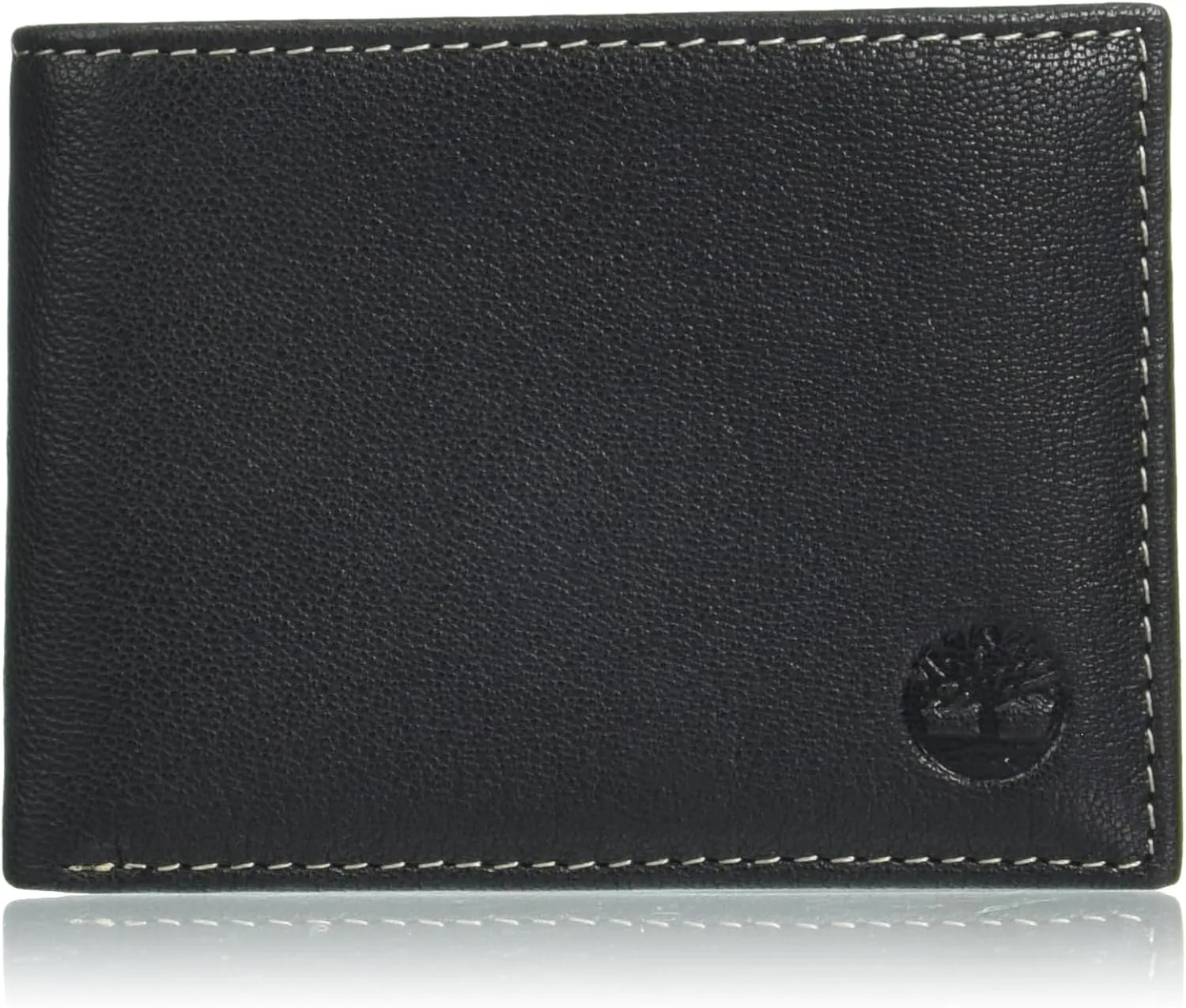 Timberland Men's RFID Blocking Wallet  Genuine Leather Passcase with Removable ID Holder, 6 Card Slots, 2 Billfold Pockets, Slim Design, Black, One Size