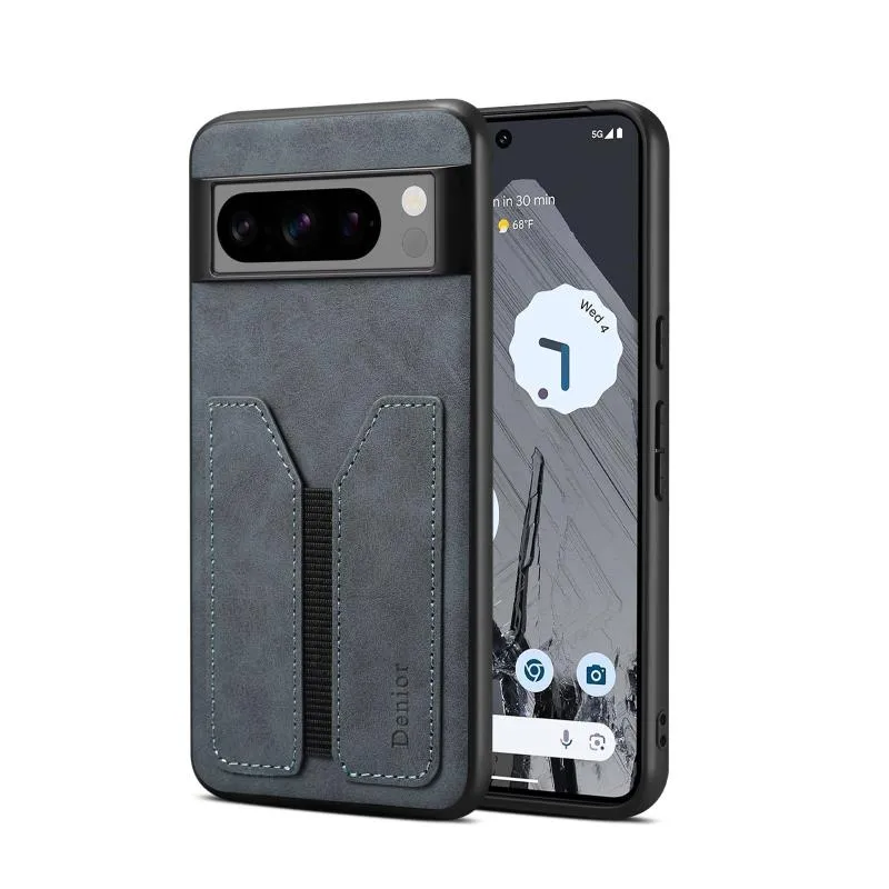Wallet PU Leather Phone Case with Elastic Band For Google Pixel 8 7