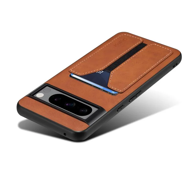 Wallet PU Leather Phone Case with Elastic Band For Google Pixel 8 7