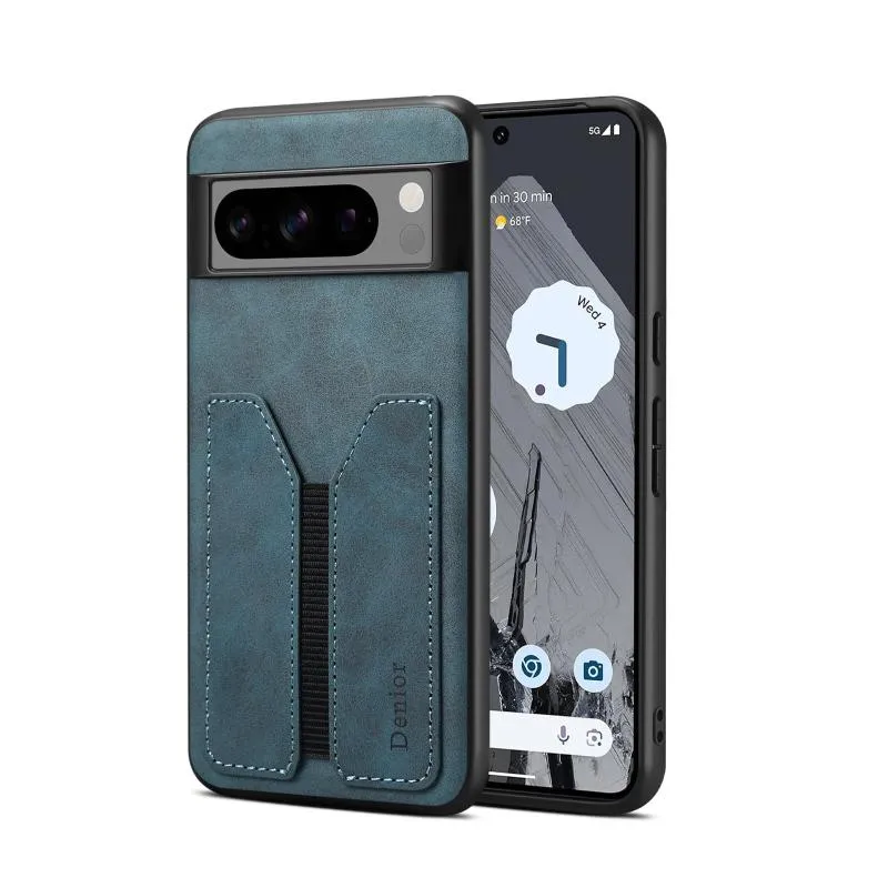 Wallet PU Leather Phone Case with Elastic Band For Google Pixel 8 7