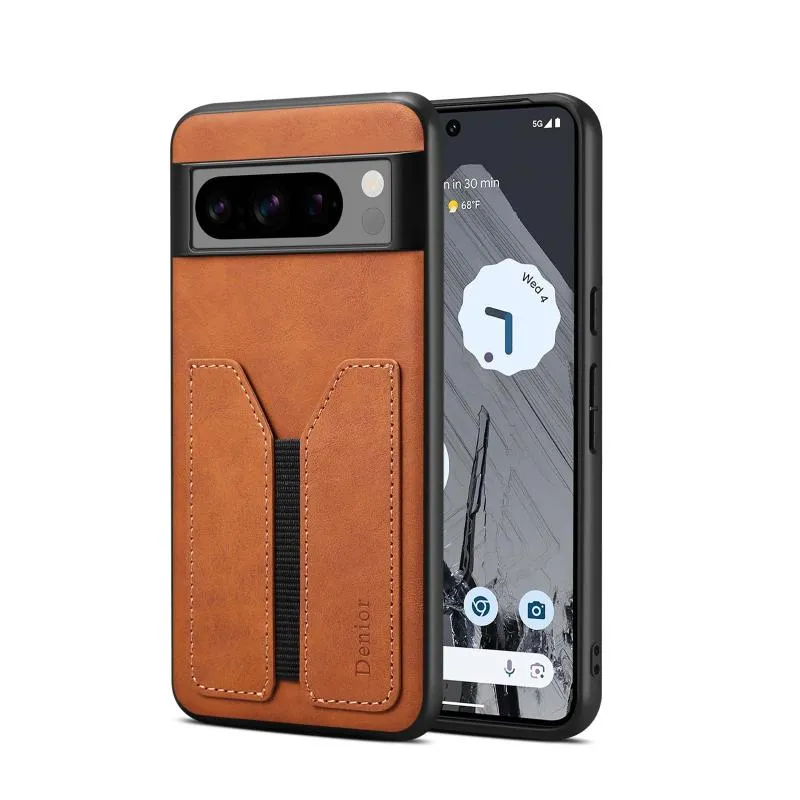 Wallet PU Leather Phone Case with Elastic Band For Google Pixel 8 7