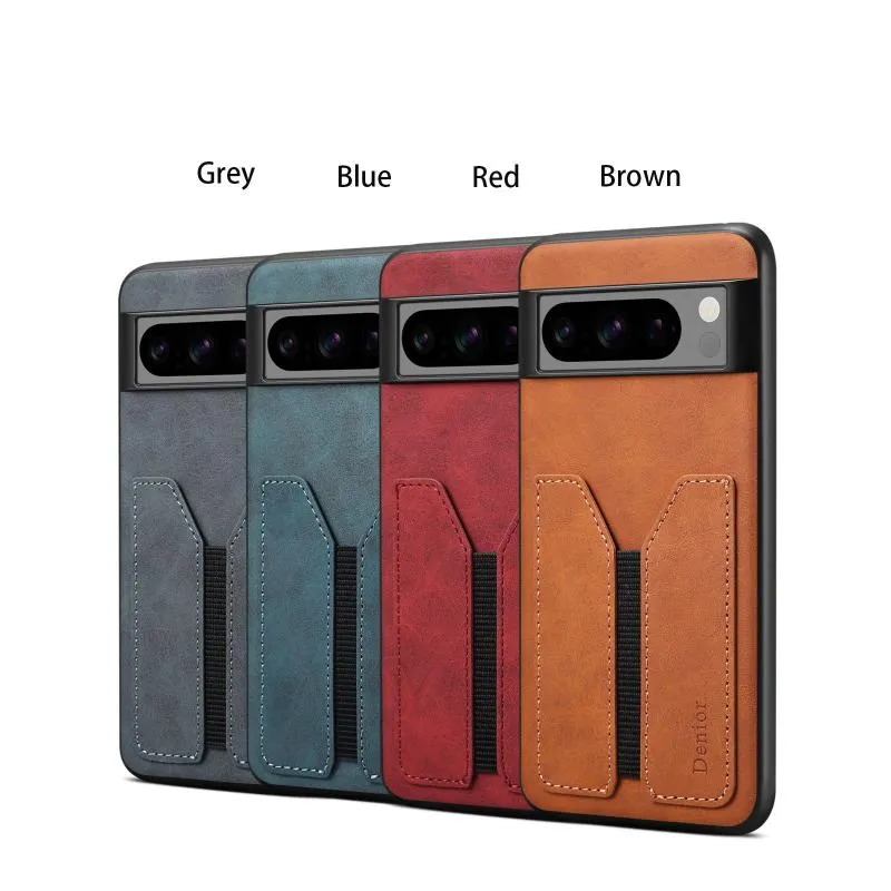 Wallet PU Leather Phone Case with Elastic Band For Google Pixel 8 7