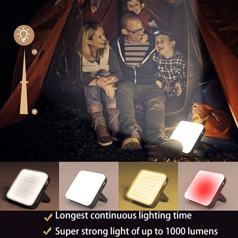 Waterproof LED Camping Lantern with Power Bank - 13500mAh, Ideal for Camping, Fishing, and Emergencies