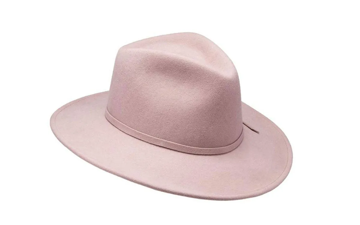 WILLA WIDE BRIM WOOL HAT - QUARTZ
