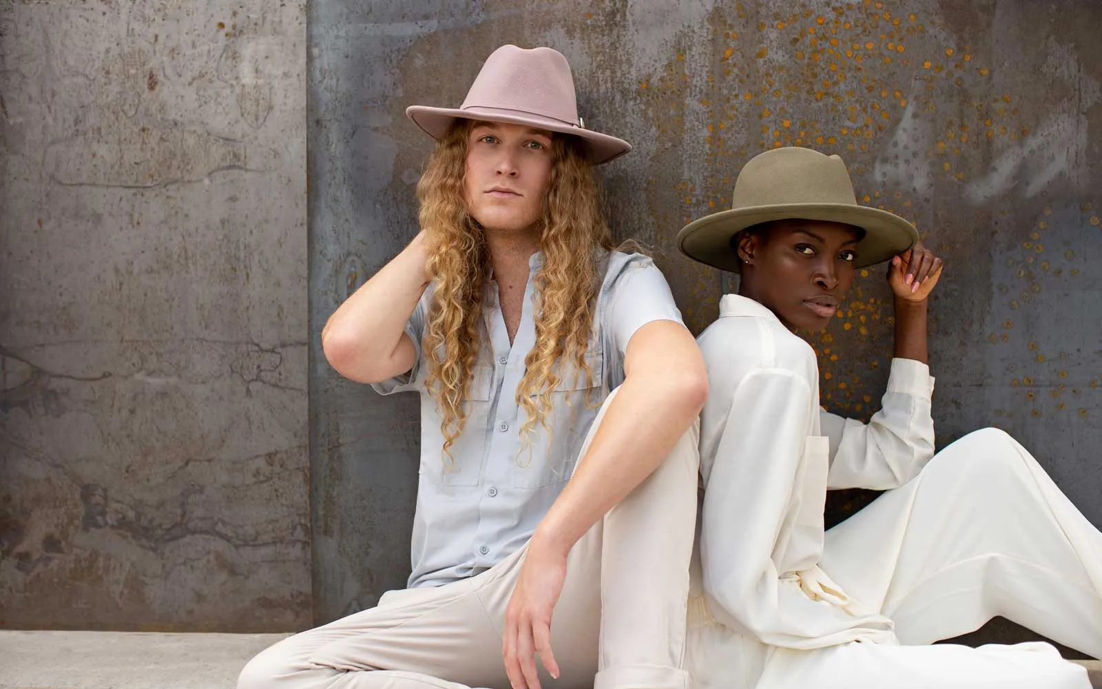 WILLA WIDE BRIM WOOL HAT - QUARTZ