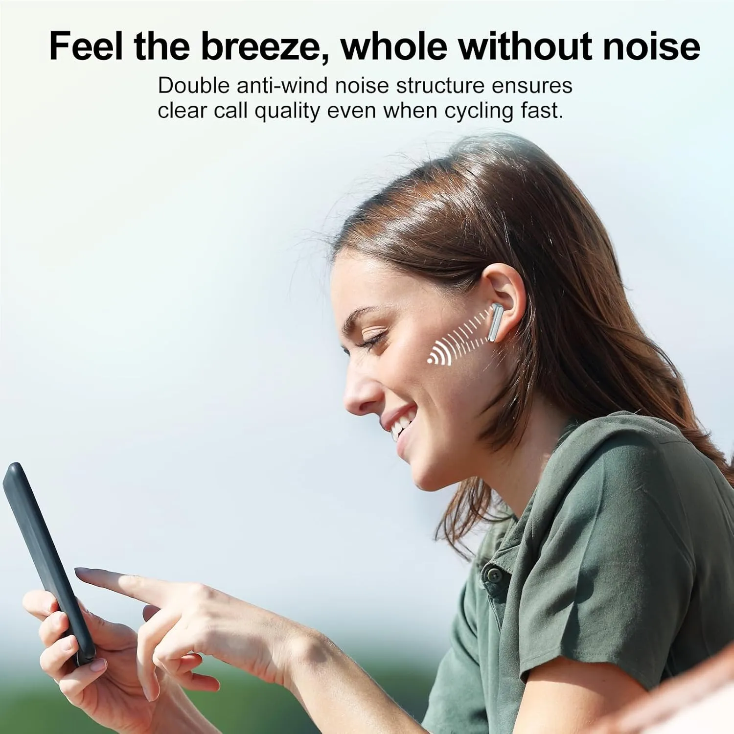 Wireless Earbuds 2024 Bluetooth 5.3 Headphones with HD Mic HiFi Stereo Sound, Wireless Earphones with Dual LED Display Touch Control, IPX7 Waterproof 30H Playtime Mini Ear Buds for iOS Android, Grey