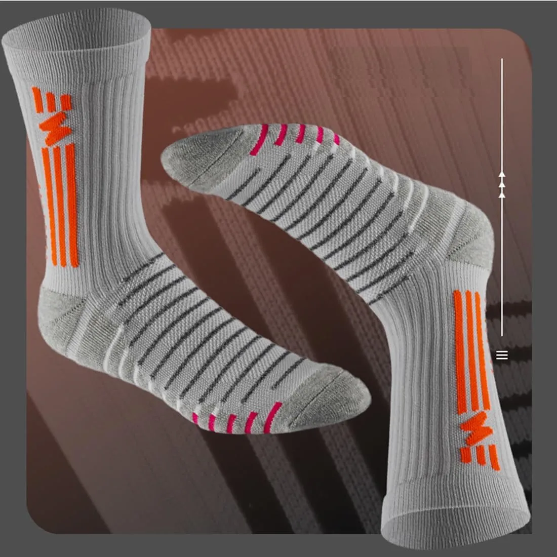 YWSLRC 5 Pairs Men's Athletic Crew Socks Performance Thick Cushioned Sport Basketball Running Training Compression Sock